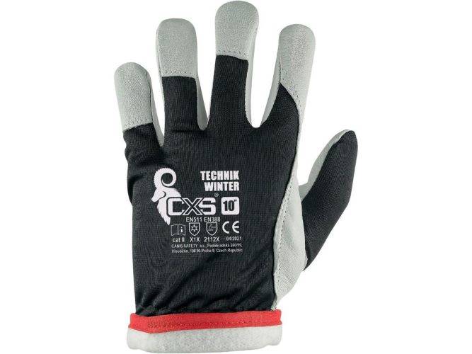 RĘKAWICE ROBOCZE KOMBINOWANE ZIMOWE CXS TECHNIK WINTER 8