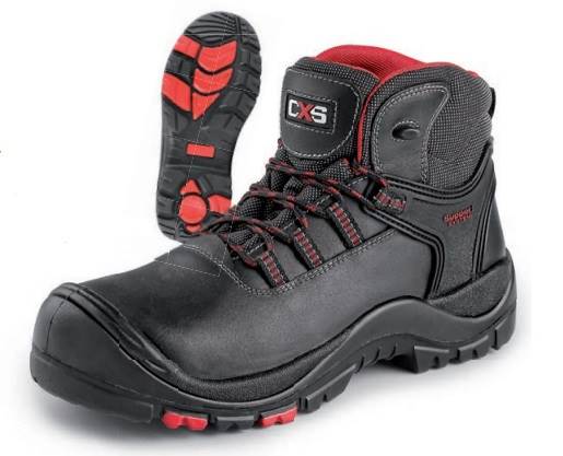 TRZEWIKI ROBOCZE CXS ROCK GRANITE S3 CZARNO CZERWONE 42