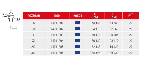BLUZA Z KAPTUREM ROZPINANA LAHTI PRO L40112 GRANATOWA 3XL