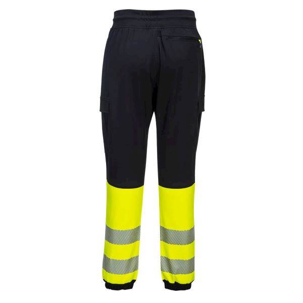 SPODNIE OSTRZEGAWCZE PORTWEST KX341 FLEXI CZARNO-ŻÓŁTE S