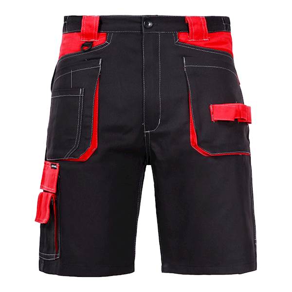 SPODENKI ROBOCZE LAHTI PRO L40704 CZARNO CZERWONE 2XL