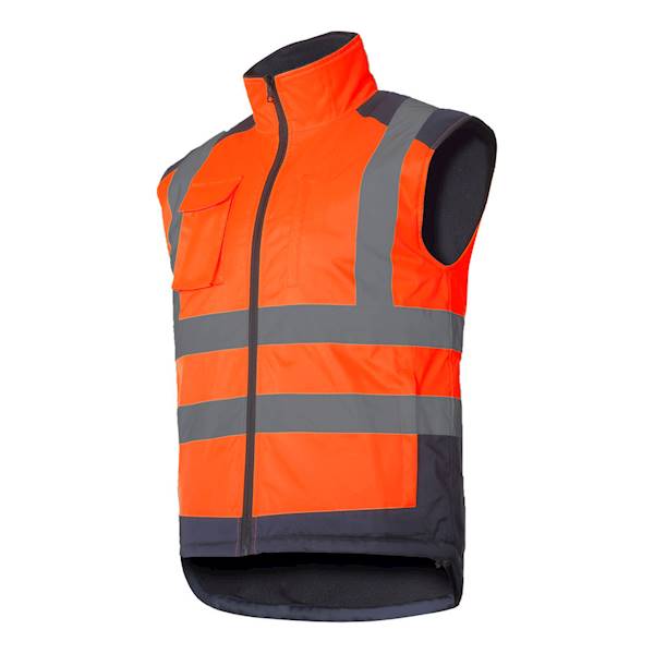 KAMIZELKA OSTRZEGAWCZA DWUSTRONNA OCIEPLANA LAHTI PRO L41314 POMARAŃCZOWA 3XL
