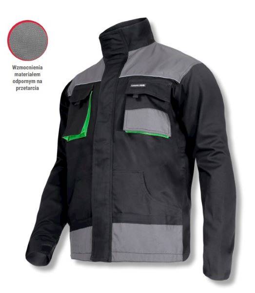 BLUZA ROBOCZA LAHTI PRO L40407 CZARNO SZARO ZIELONA L (52)