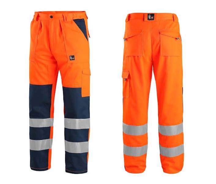SPODNIE ROBOCZE CXS NORWICH POMARAŃCZOWO GRANATOWE 52