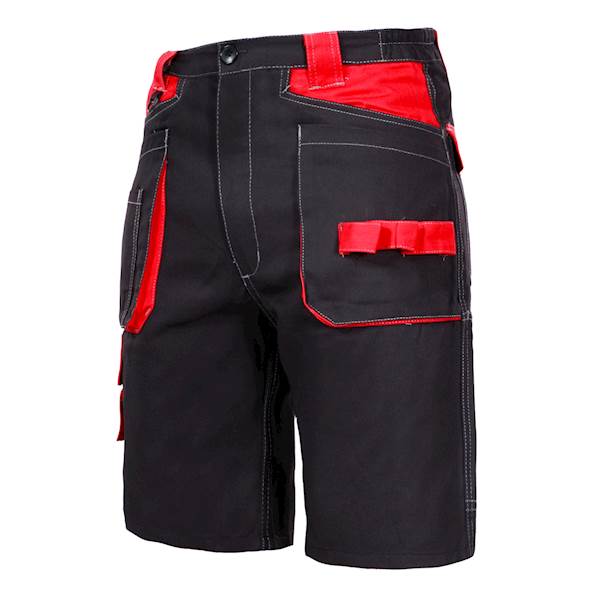 SPODENKI ROBOCZE LAHTI PRO L40704 CZARNO CZERWONE 3XL