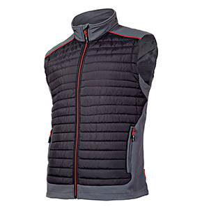 BEZRĘKAWNIK OCIEPLANY LAHTI PRO L41307 CZARNO SZARO CZERWONY 2XL