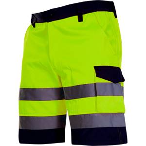 KRÓTKIE SPODENKI OSTRZEGAWCZE LAHTI PRO L40701 ŻÓŁTE 2XL