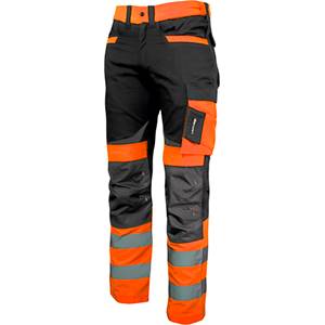 SPODNIE ROBOCZE OSTRZEGAWCZE LAHTI PRO L40512 CZARNO POMARAŃCZOWE M