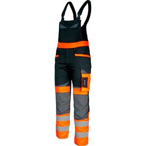 SPODNIE OSTRZEGAWCZE OGRODNICZKI LAHTI PRO L40611 CZARNO POMARAŃCZOWE XL
