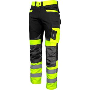 SPODNIE ROBOCZE OSTRZEGAWCZE LAHTI PRO L40511 CZARNO ŻÓŁTE S