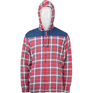 KOSZULA FLANELOWA OCIEPLANA LAHTI PRO L41807 CZERWONO-GRANATOWA XL