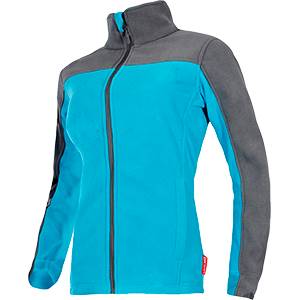 BLUZA POLAROWA DAMSKA LAHTI PRO L40103 TURKUSOWO-SZARA M