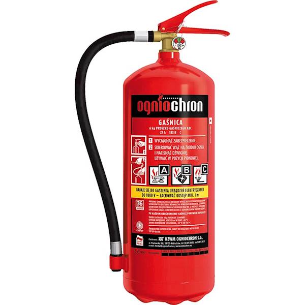 GAŚNICA PROSZKOWA OGNIOCHRON OGP-6XABC 6 KG