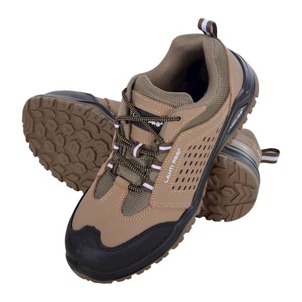 PÓŁBUTY NUBUKOWE LAHTI PRO L30420 S1 SRA BEŻOWO-CZARNE 40