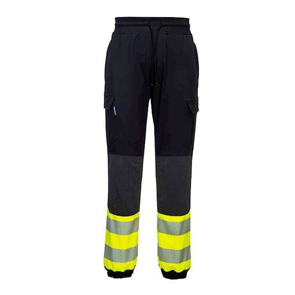 SPODNIE OSTRZEGAWCZE PORTWEST KX341 FLEXI CZARNO-ŻÓŁTE M