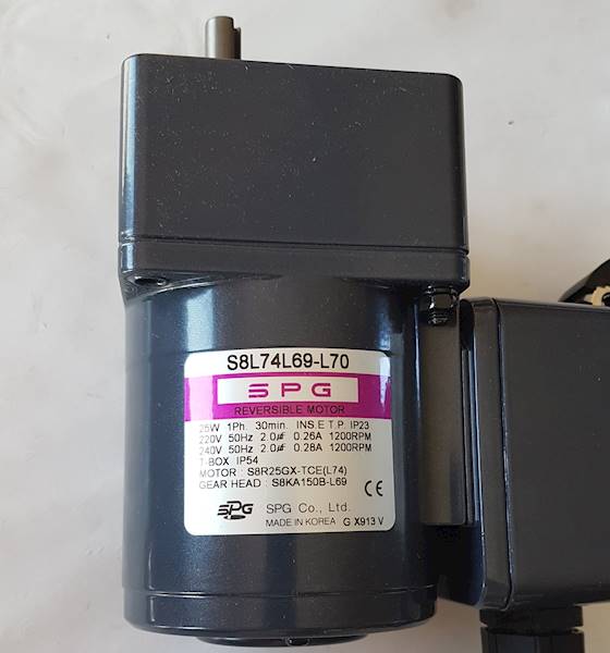 Motoreduktor do peletu 230VAC 25W 8obr/min, 7,84Nm