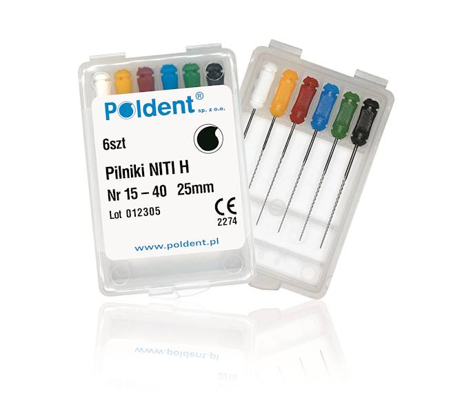 Pilniki H NITI 6 szt nr 15. dł. 25 mm