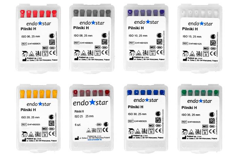 Pilniki H 6 szt 08 dł. 25mm