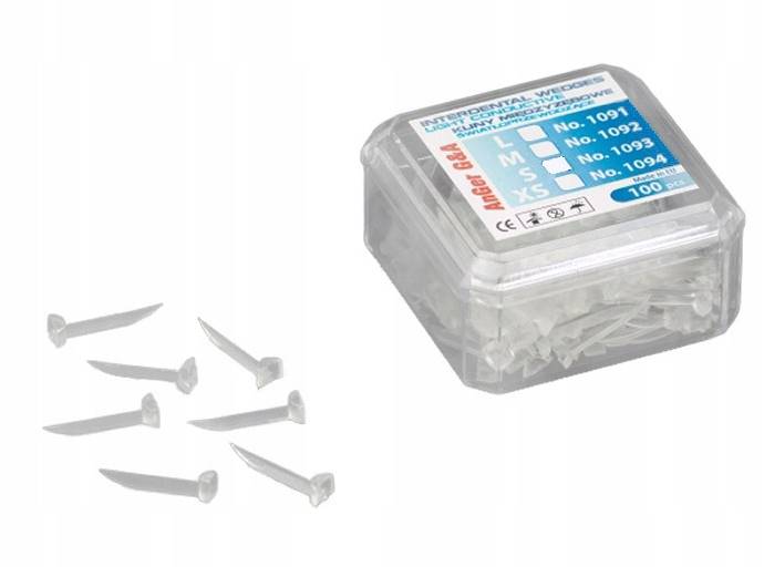 Kliny transparentne 1093 Slim   100szt