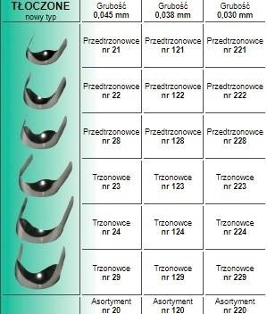 Paski metalowe tłoczone do formówki  nr 222