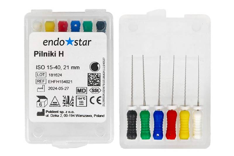 Pilniki H a' 6 szt. ass. 15-40 dł. 21 mm
