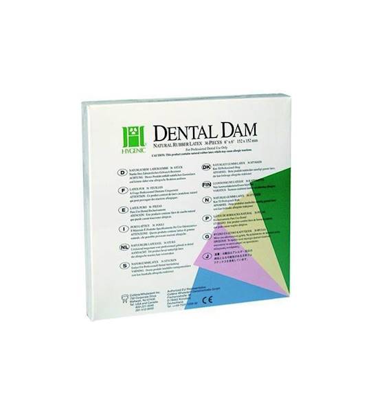 Koferdam Dental Dam 152mmx152mm. średni niebieski
