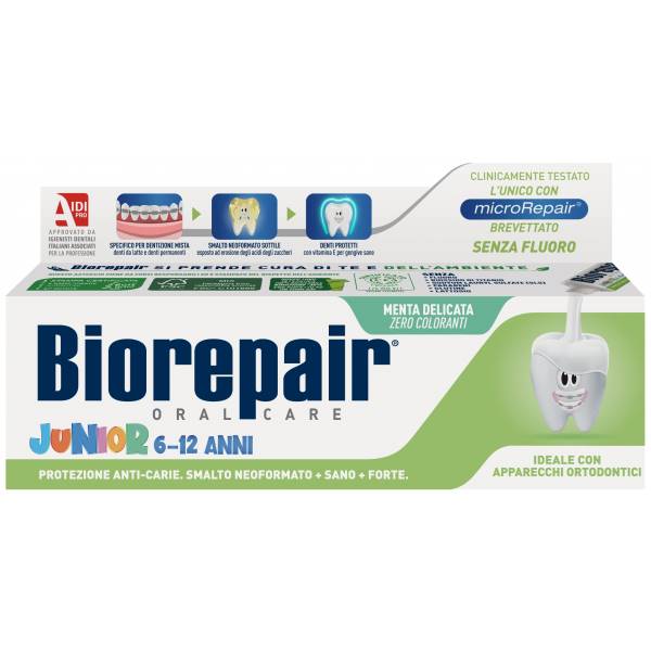 Biorepair Junior 6-12  Mint pasta bez Fluoru 75ml 