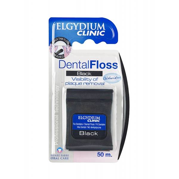 Nić Elgydium BLACK - dentystyczna czarna 50m