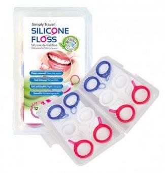 SILICONE FLOSS - nić silikonowa z wypustkami 12szt