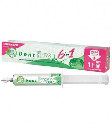 DENT FRESH Mint 50ml płukanka - koncentrat specjalistycznego płynu do płukania jamy ustnej