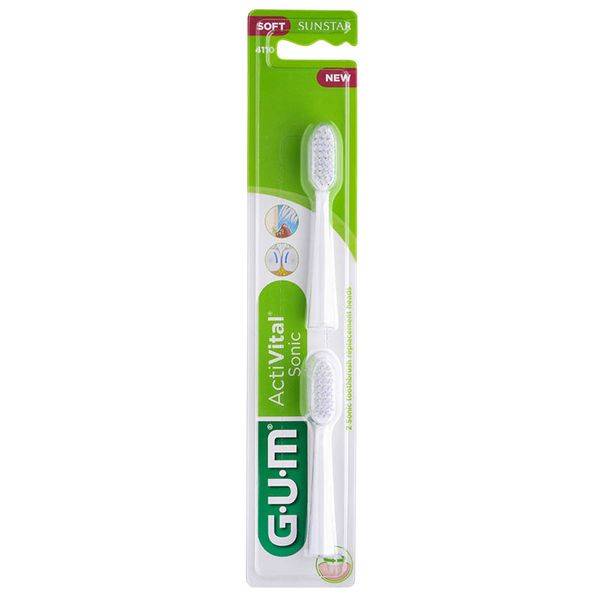 GUM Sonic Końcówki BIAŁE 2szt Daily ActiVital 