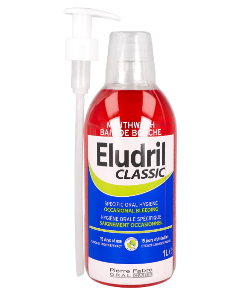 Eludril płyn 1L + Pompka