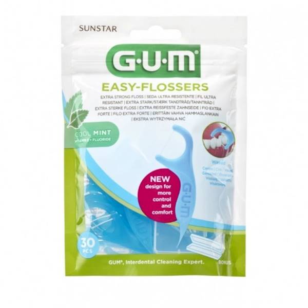 Gum Easy-flossers Nicio-wykałaczki 30szt+etui