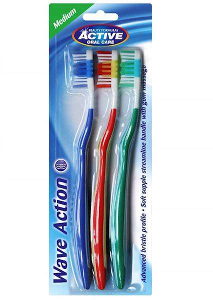 Active Szczoteczka WAVE Action MEDIUM 3szt