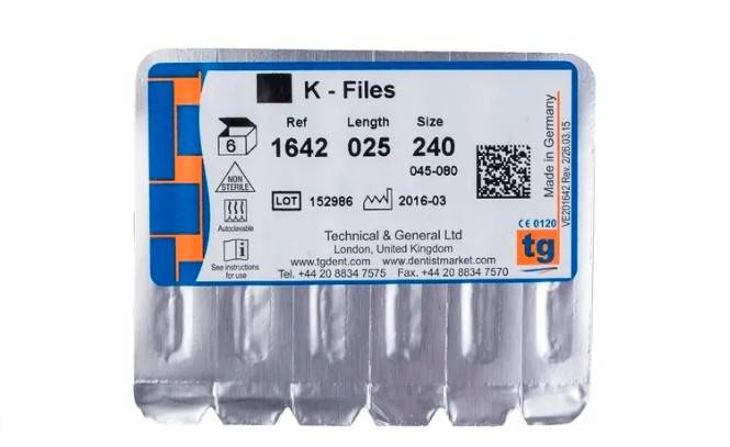 tg Pilniki K-File 25mm op. 6szt