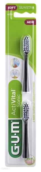 GUM Sonic Końcówki CZARNE 2szt Daily ActiVital 
