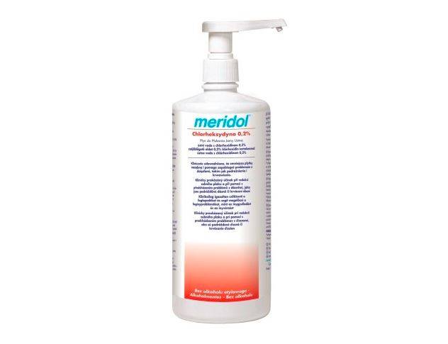 Meridol Chlorheksydryna 0,2% płyn 1L + pompka