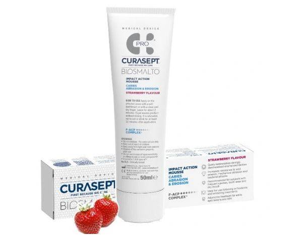 Curasept BIOSMALTO PRO mus truskawka 50ml