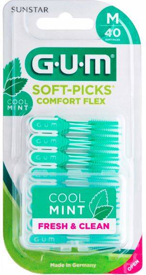 GUM Soft-picks comfort Flex miętowe op. 40szt M