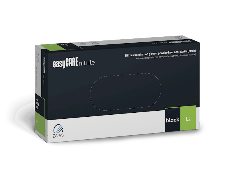 EasyCare Nitryl BPD op.100szt Czarne L