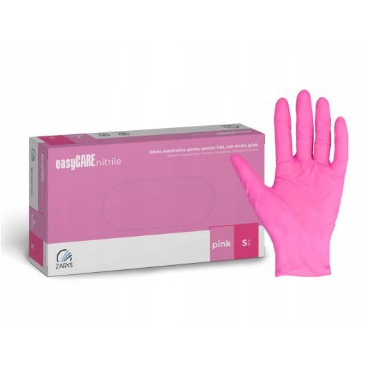 EasyCare rękawiczki Nitryl BPD op.100szt Różowe S