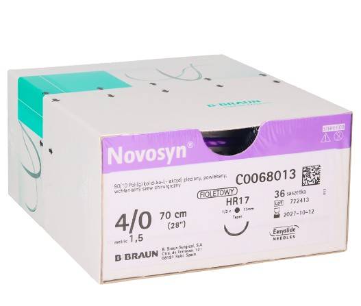 Nici NOVOSYN 4/0  5/0 DS16 - 70cm - op 36szt