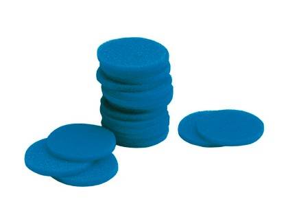 Gąbki endo op. 50szt białe/niebieskie okrągłe