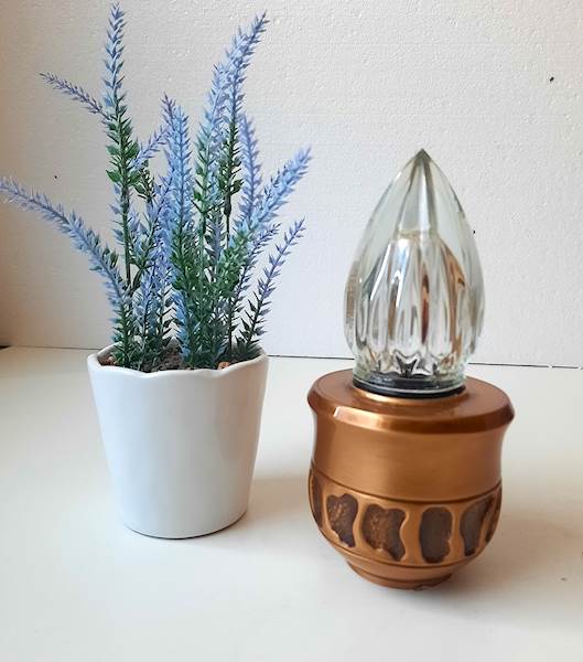 Lampionik z kryształkiem 09089/18