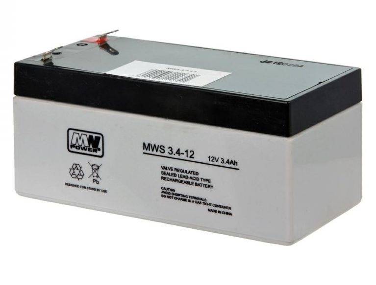 Akumulator  12V   3,4Ah MWS