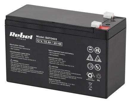 Akumulator  12V   7,5Ah Rebel