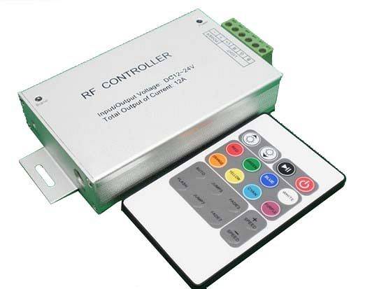 Sterownik taśm led RGB 24-KEY z pilot radio 3x4A
