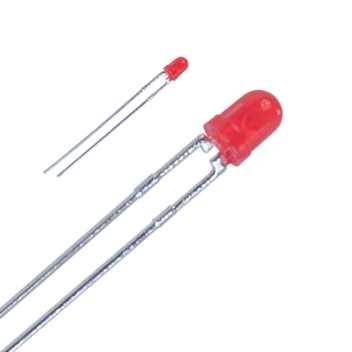 Dioda LED  3mm czerwona  matowa 