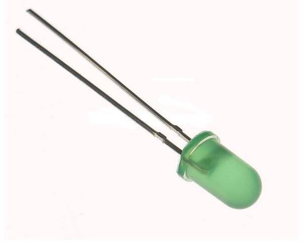 Dioda LED 5mm Zielona matowa