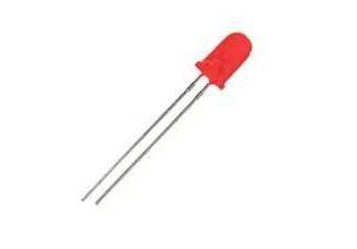 Dioda LED  5mm  Czerwona  matowa